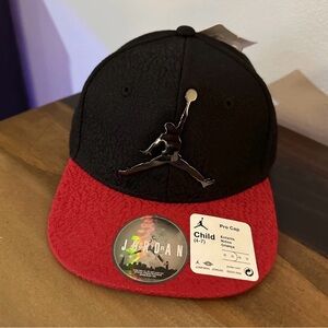 Nike Jordan Jumpman Pro Cap Child 4 7 Black Red Snapback Hat
